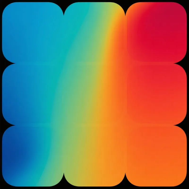 冷热分布热力图示意